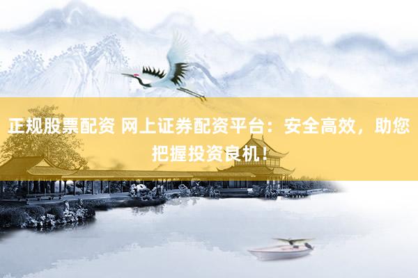 正规股票配资 网上证券配资平台：安全高效，助您把握投资良机！